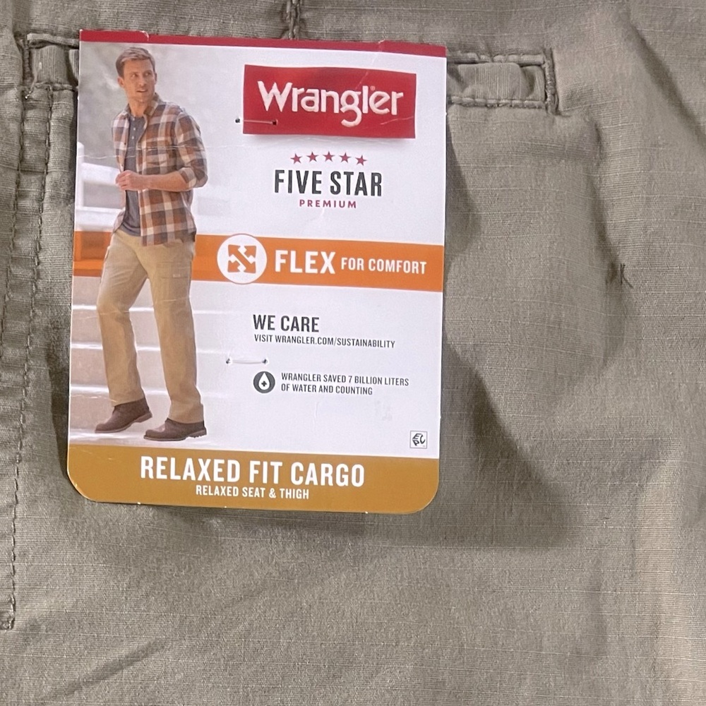 Wrangler 5 Star Relaxed Fit Kahaki Cargo Pants 30 x 30